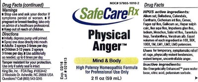 image description of label - physical anger